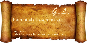 Gerresch Laurencia névjegykártya