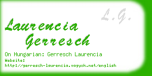 laurencia gerresch business card